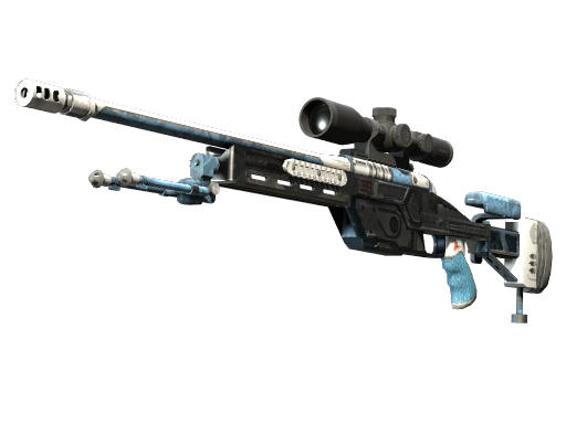 SSG 08 | Ghost Crusader (Minimal Wear) with 1x Sticker | Stone Scales